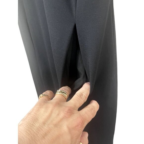 Cabi V-Neck Knee Length Dress Hidden Pockets Back Zip Ruched sleeves Size Medium - Picture 7 of 13